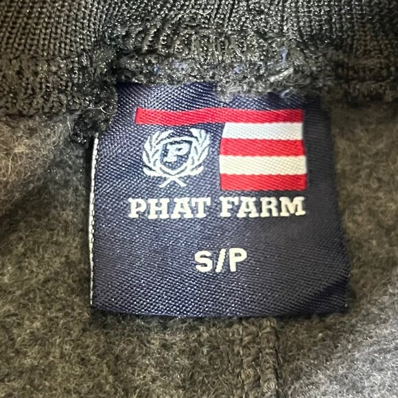 Phat Farm Jogger Pants Mens Small Gray Y2K Hip Hop Lined - Picture 8 of 10